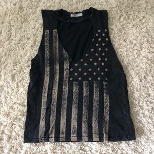 Project Social T V Cut American Flag Tank
